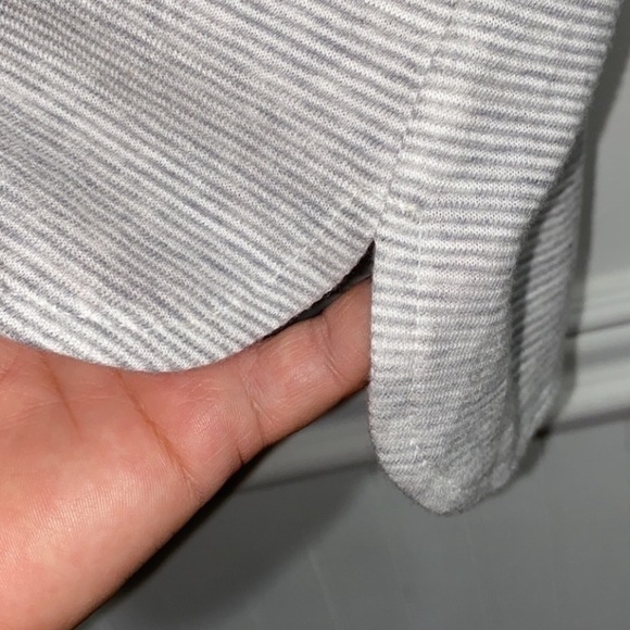 Lafayette 148 shirt NEW small soft gray heather multi striped - Picture 5 of 5